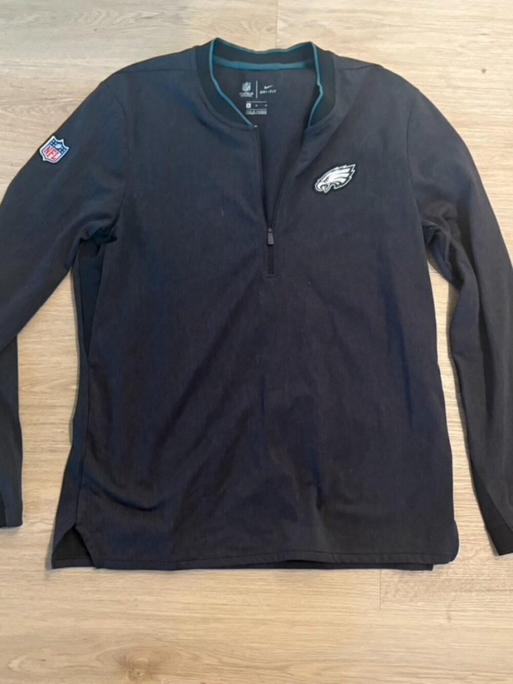 Nike Philadelphia Eagles dri fit quarter zip pullover on field authentic mens M